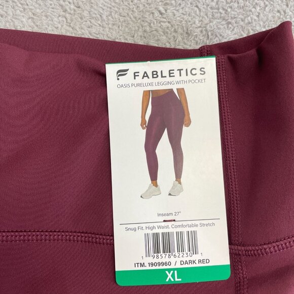 NEW Fabletics Trail Tight Women's XL Oasis PureLuxe Legging Pocket Snug Fit - Picture 8 of 10